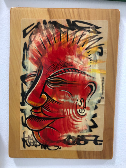 Red Realization Wall Art Birch Street Art Panel